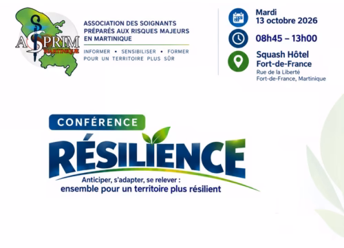 Invitation à la Conférence de l’Association des Soignants Préparés aux Risques Majeurs en Martinique (ASPRIM)