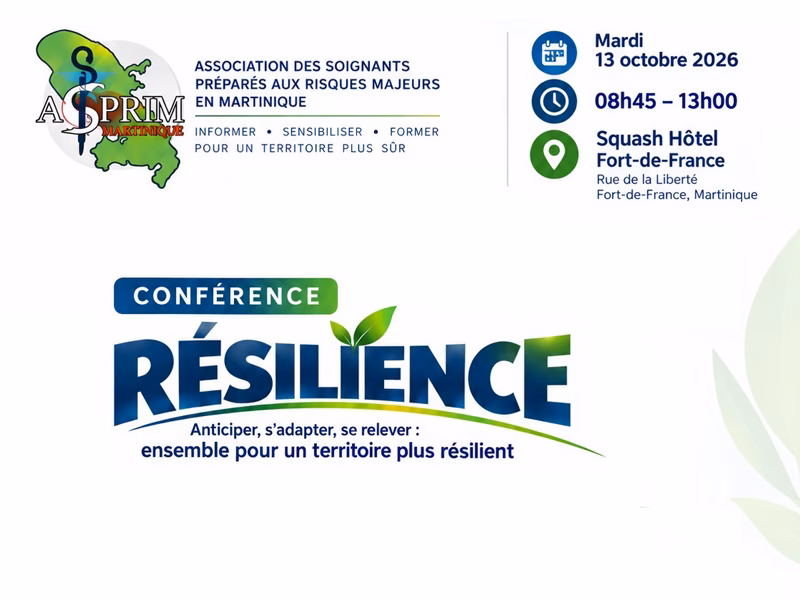 Invitation à la Conférence de l’Association des Soignants Préparés aux Risques Majeurs en Martinique (ASPRIM)